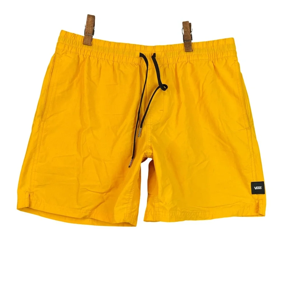 Vans Primary Volley Shorts Mens Medium Yellow Board Shorts Swim Trunks Skate 6